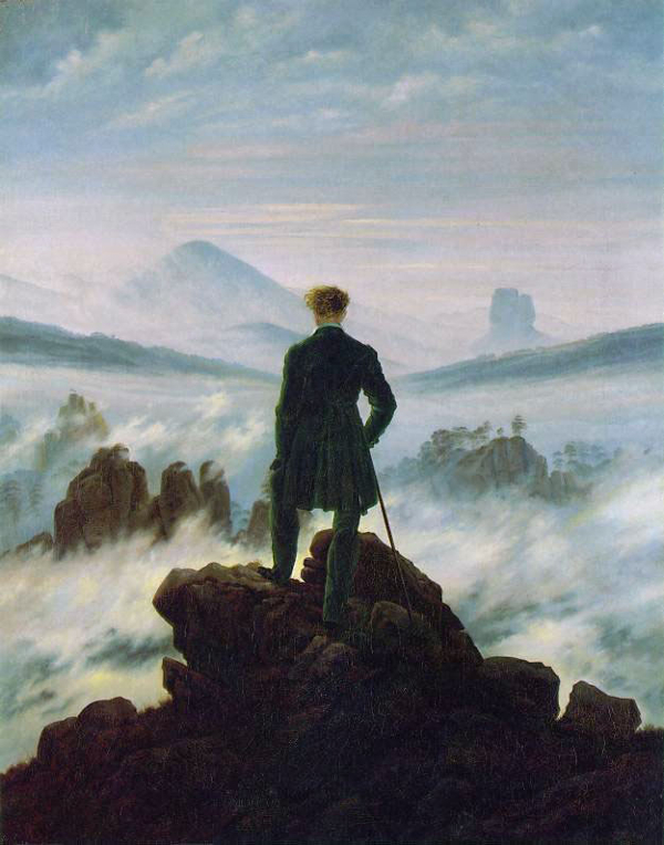 Wanderer above the sea of fog - Caspar David Friedrich 